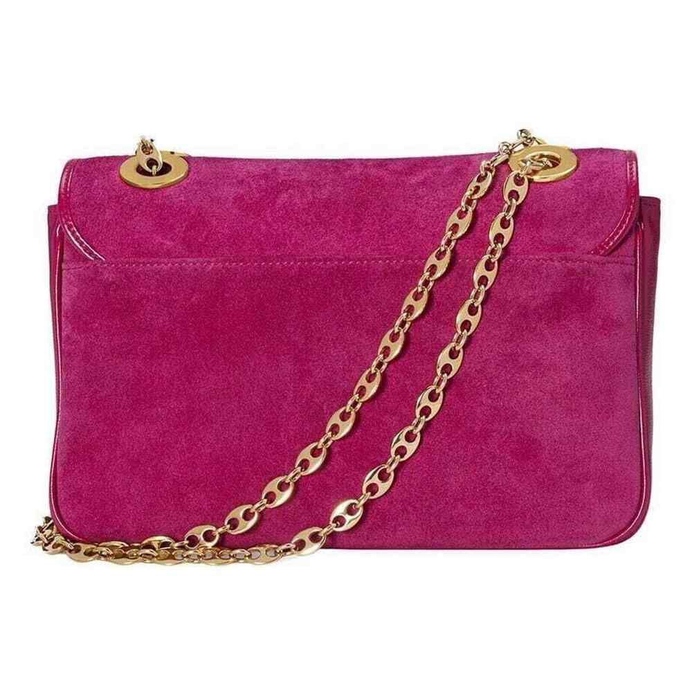 Gucci Marina Small Fuchsia Pink Suede Gold Logo Chain Shoulder Crossbody Bag - Picture 7 of 12